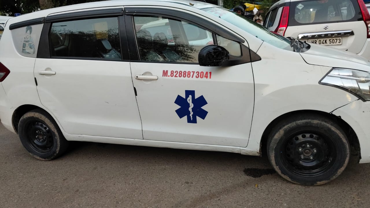 Sukhdev Sandhu ambulance parked and ready for emergency calls